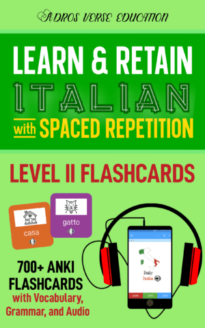 Italian Anki Deck - Level II - Cover