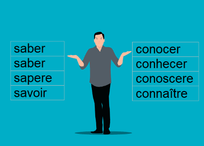 the verb to know saber sapere savoir vs conocer conhecer conoscere connaitre