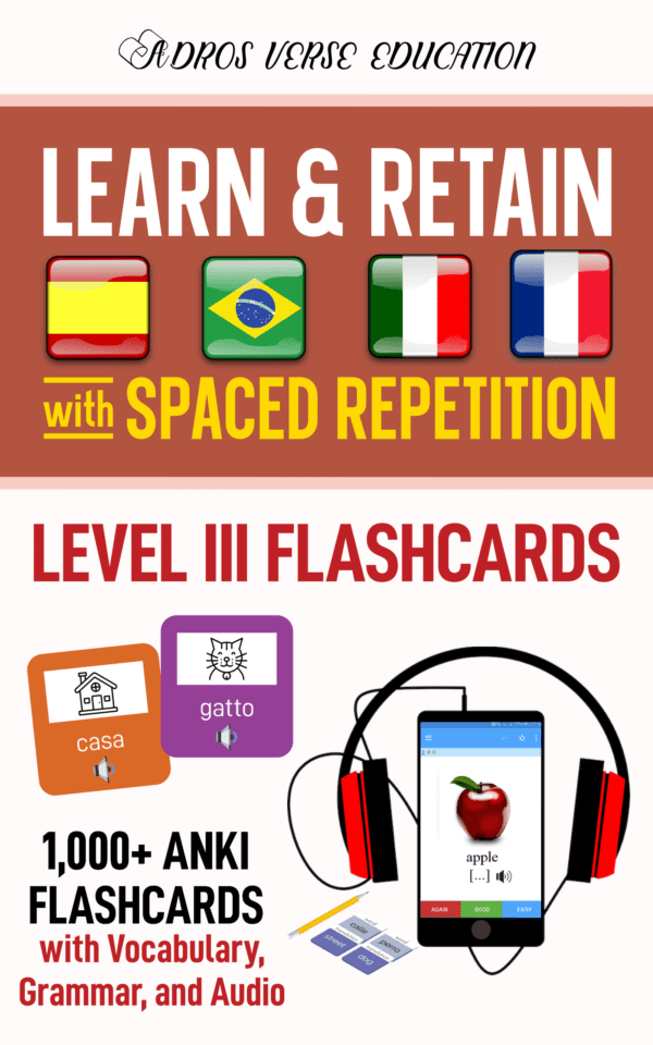 Spanish-Portuguese-Italian-French-Anki-Level-III-Elementary