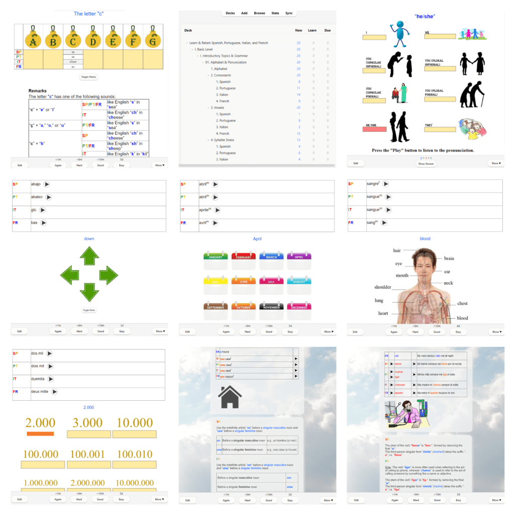 anki-spanish-portuguese-italin-french-level-1