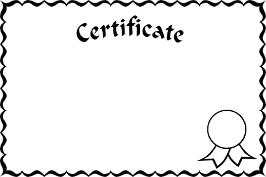 certificate